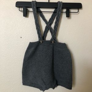 Grey knit romper